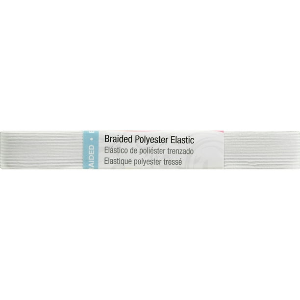Élastique Polyester Lavable 3/4"X3-1/2yd-White
