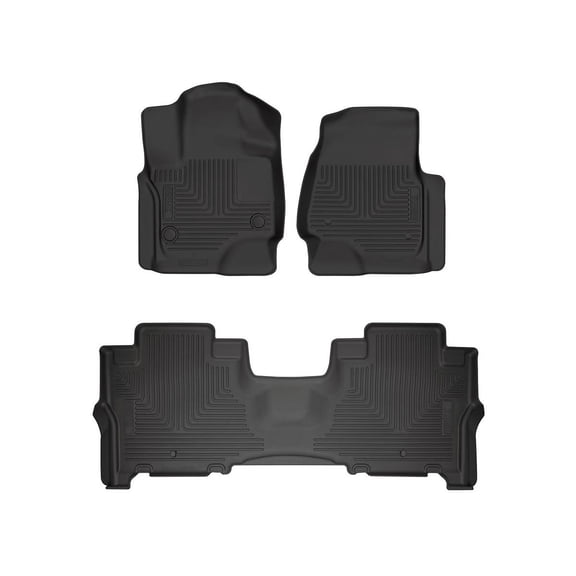 Husky Liners 93741 Weatherbeater Floor Mats Fit 2018-2023 Lincoln Navigator Front/2nd Row Liners 3pc Black