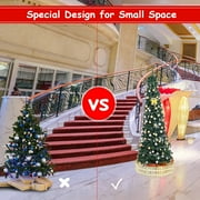 Costway 8Ft PVC Artificial Pencil Christmas Tree Slim Stand Green