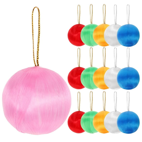 LULULION 30Pcs Thread Wrapped Ball Ornaments Christmas Decor Random Color Decoration for Weddings