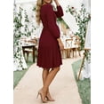 thumbnail image 4 of Women's Long Sleeve Maternity Dress Ruffle Maternity Clothes for Women, 4 of 7