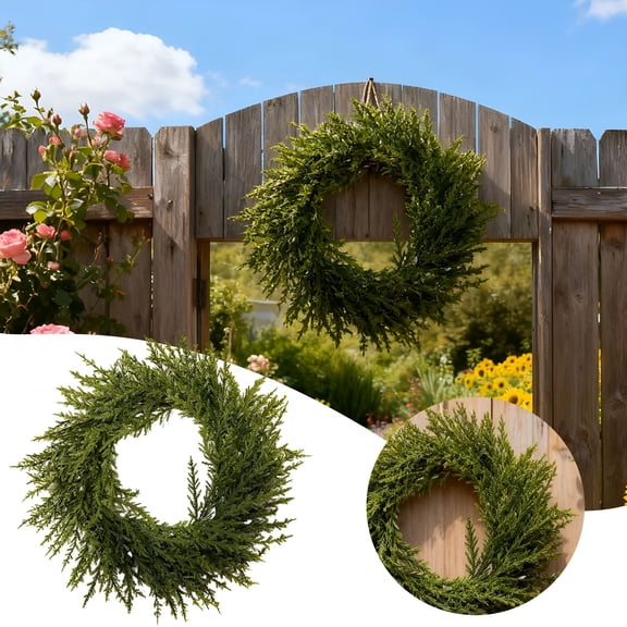 TELOLY Elegant Floral Wreath For Year Round Home And Seasonal Front Door Display With Realistic Greenery And Arrangement