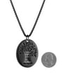 thumbnail image 4 of HZMAN Two Piece Serenity Prayer Stainless Steel Pendant Necklace With Tree Of Life Cut Out (Black), 4 of 7