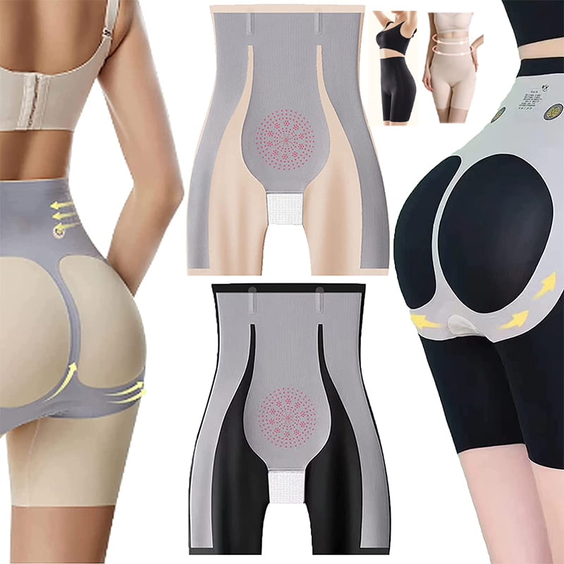 ElaShape - High Waisted Tummy Control Pants,Women's Body Shaper Fiber  Restoration Shaper(2Pcs) 