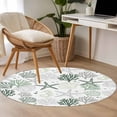 thumbnail image 4 of Round Rugs 3Ft, Sage Green Coastal Round Area Rug Washable Indoor Throw Carpet, Summer Beach Starfish Coral Nautical Small Non Slip Circle Rug for Bedroom Living Room Home Decor Aesthetic, 4 of 8