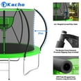 thumbnail image 3 of Kacho Trampoline, Trampoline avec Filet de Sécurité 10 Pieds 1000LBS Trampoline pour 1-2 Enfants, Trampoline avec Panier de Basket et Échelle, Ballon, Trampoline Extérieur Récréatif Robuste, Vert, 3 of 6