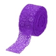 thumbnail image 1 of Unique Bargains Lace Trim 10 Yards 1.6 Inch Flower Elastic Lace Ribbons for Package Decoration Wedding Headbands Dark Purple, 1 of 5