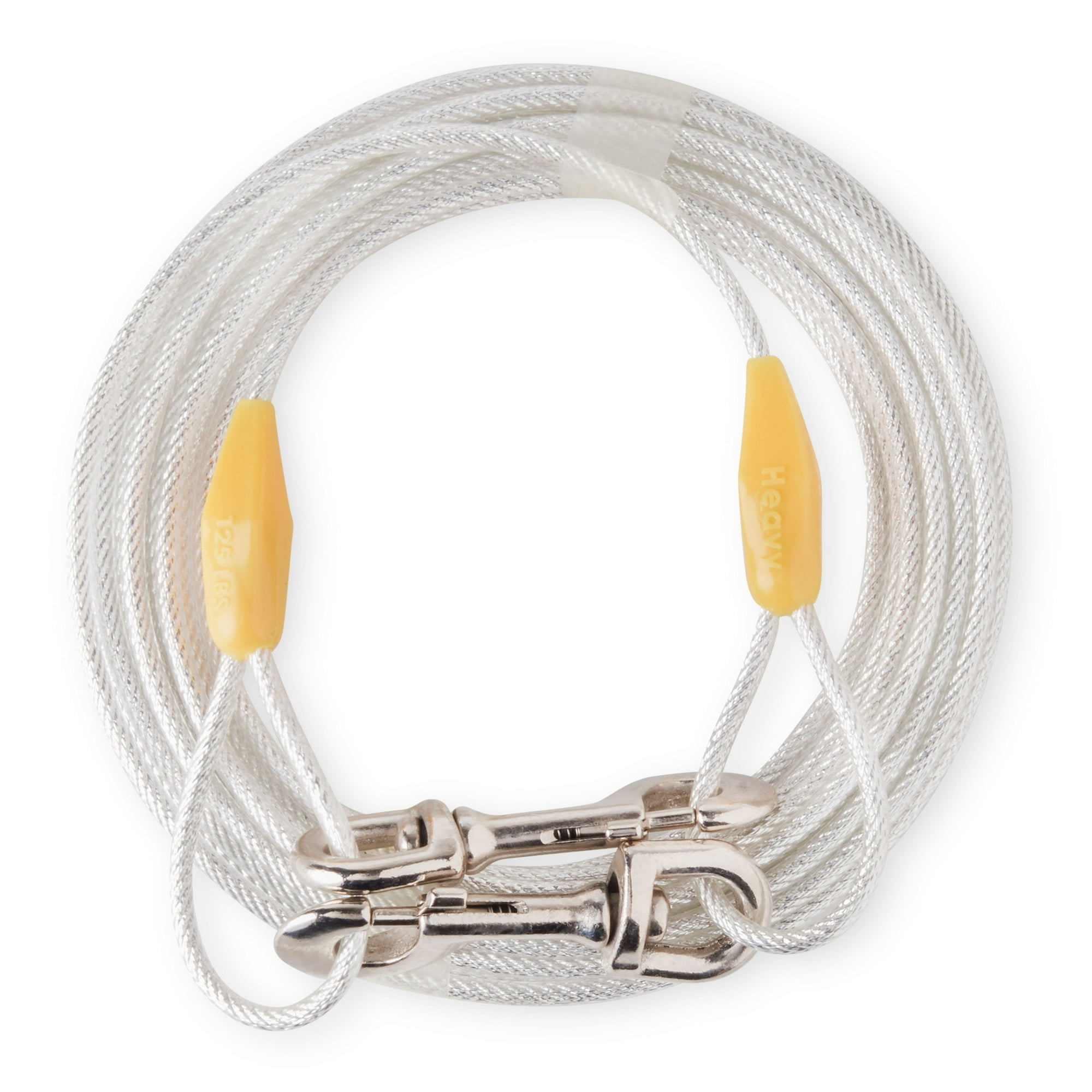 Vibrant Life Reflective Vinyl-Covered Tie-Out Cable for Dogs, XL, 30'