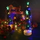 thumbnail image 5 of Mini árbol de Navidad con luces LED | Árboles de cedro artificiales pequeños cubiertos de nieve, 3 tamaños | Guirnalda de luces a pilas que cambian de color para decoración de escritorio y adornos, 5 of 7