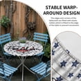 thumbnail image 5 of Independence Day Fitted Tablecloth with Elastic Edged, Round Table Cloth for Dining Table, Patriotic Anchor Blue Star Wooden Waterproof Oil Proof Table Cover for Indoor Outdoor 55"-60", 5 of 8