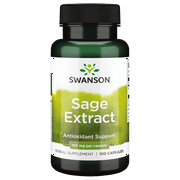 Swanson Sage Extract - Herbal Supplement Promoting Total-Body Health & Protection - Natural Formula for Overall Wellness Support - (100 Capsules, 160mg Each)