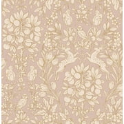 Brewster Home Fashions Richmond Pink Floral Wallpaper, 20.5-in by 33-ft, 56.38 sq. ft.