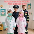 thumbnail image 6 of Doctor Costume for Kids Doctor Coat, Doctor Dress Up and Play Set 8 PCS with Real Stethoscope, Lab Coat Career Day Costume Kit for Toddlers Boys Girls 7-8 year old/ 130cm - Green, 6 of 9
