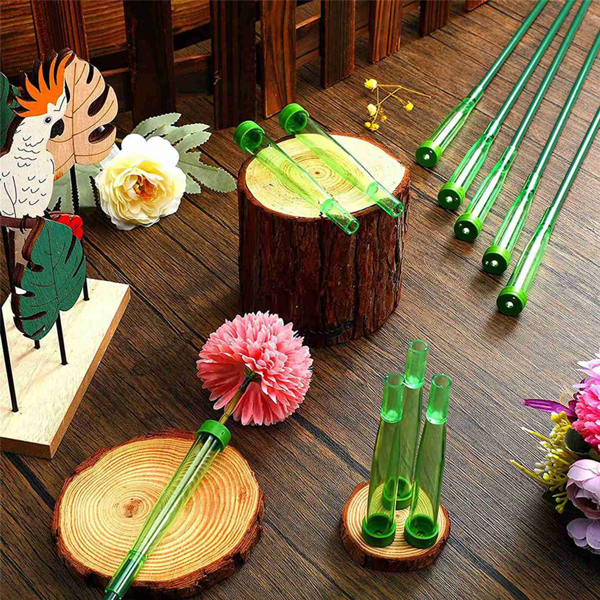 50 Pack Floral Water Tubes for Flowers Long Flower Fresh Arrangements Supplies