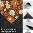 thumbnail image 3 of Brown Daisy Flower Floral Pattern Kitchen Rugs Sets Of 3,Kitchen Runner Rugs Non Skid Washable,Decorative Kitchen Floor Mats for Kitchen,Sink,Laundry,17"x30"+ 17"x47" + 17"x59", 3 of 6