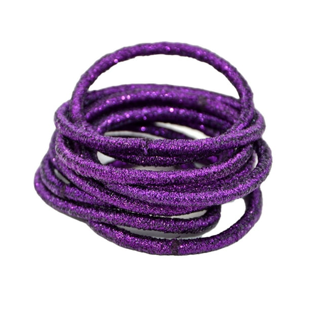 Sonducket 10 piezas de bandas para el cabello Topknot, diadema de moda, tocado sólido decorativo, soporte Universal para cola de caballo, Accesorio para el cabello Morado oscuro