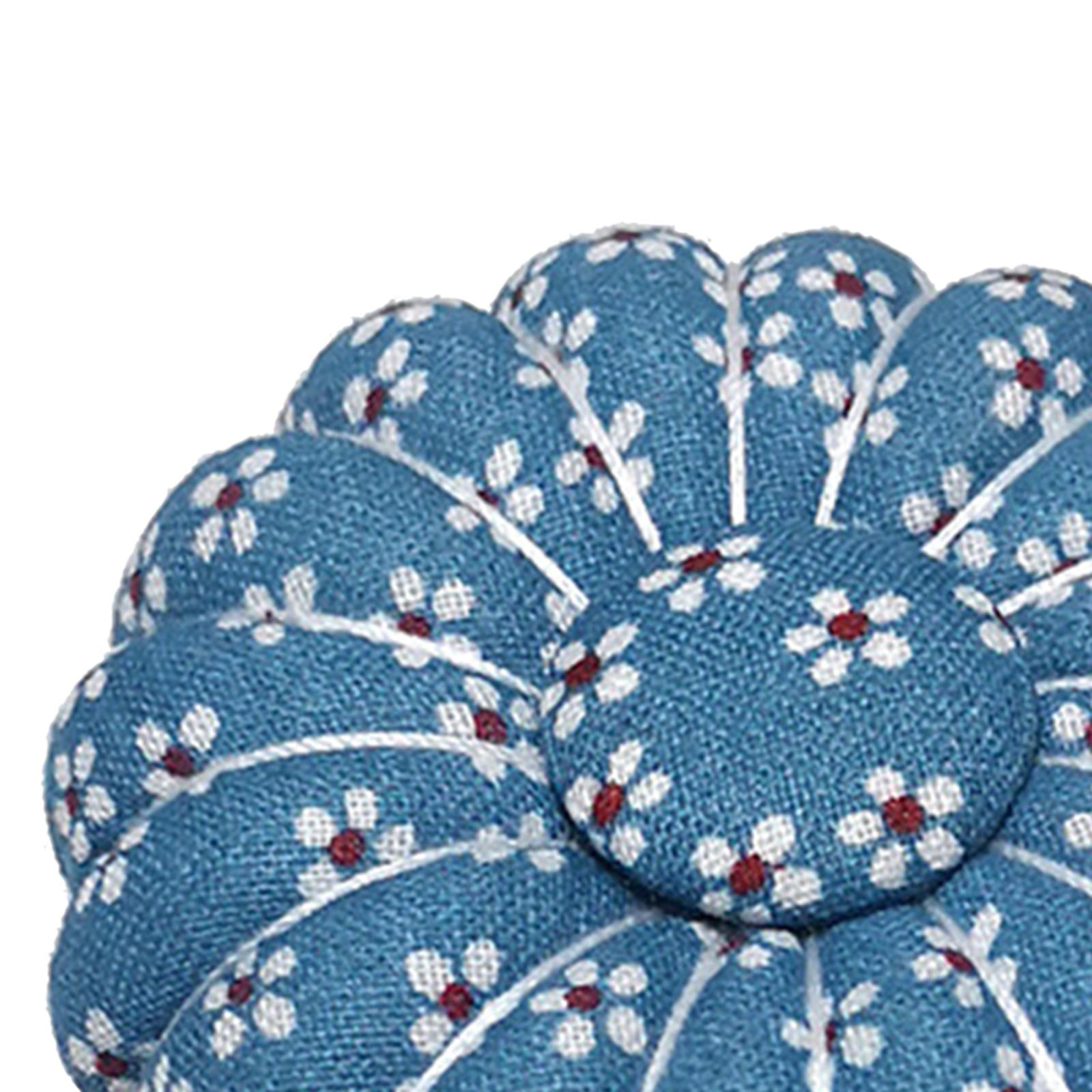 Wrist Pin Cushions Sewing Needle Cushion Holder Band Wearable Pincushions  For Sewing Quilting Pins Holder (polka Dots Blue)