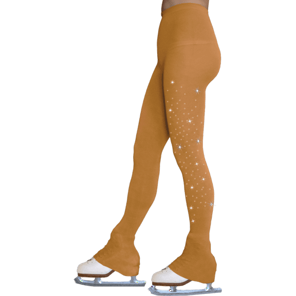 ChloeNoel Footless Ice Skating Tights 8896 with Crystals