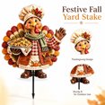 thumbnail image 4 of Thanksgiving Fall Garden Stake Lights, 16 Inch Autumn Turkey Pathway Stake, Waterproof Outdoor Yard Ground Stake, Halloween Decorations for Outdoor Lawn Patio Fence, 4 of 6