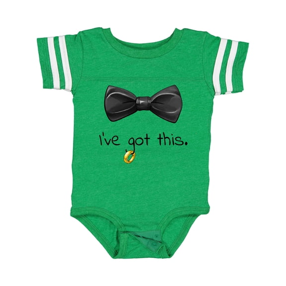 Inktastic I've Got This Black Bow Tie with Wedding Ring Boys Baby Bodysuit