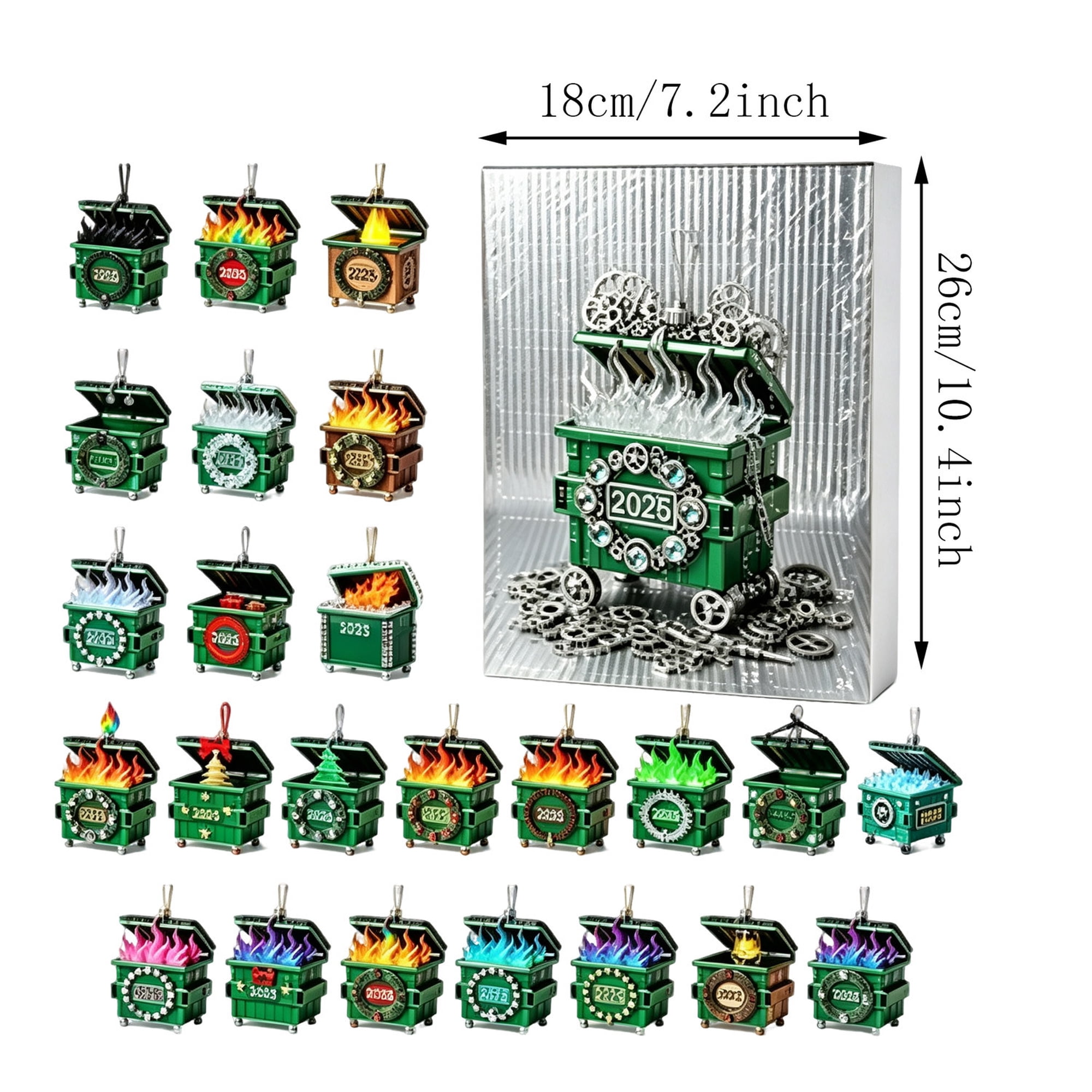 Christmas Advent Calendar With Hanging Ornaments Holiday Countdown Decor Reusable Pendant Decorations Festive Home Display Gift For Family And Friends