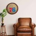thumbnail image 5 of Philadelphia 76ers 20.25'' Round Faux Barrel Framed Cork Board, 5 of 5