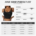 thumbnail image 7 of Fotbe Black Marble Texture Abstract Pattern Womens' Sports Bra Longline Wirefree Padded with Medium Support Sports Moisture-Wicking Workou Vest,Tank Top-X-Large, 7 of 7