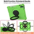 thumbnail image 2 of Kids Friednly Case for iPad 10th Gen 10.9" 2022, EVA Foam Shoulder Strap Shockproof Protective Case with Pencil Holder Rotated Handle Bracket Stand Heat Dissipation Cover, Green, 2 of 7