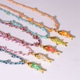 thumbnail image 5 of Fish Shape Drop Necklace Corrosions Resistant Stainless Steel Handwoven Rope Chain Adjustable Holiday Jewelry Accessory, 5 of 8
