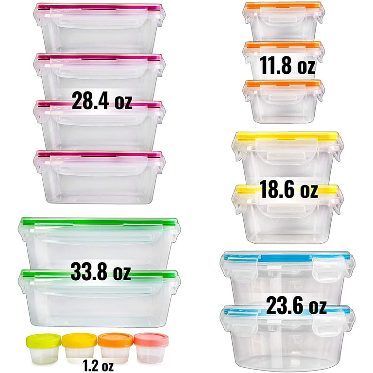 Buy Fullstar (12 Pack) Food Storage Containers with Lids - Black Plastic  Food Containers with Lids - Plastic Containers with Lids - Airtight Leak  Proof Easy Snap Lock and BPA-Free Plastic Container