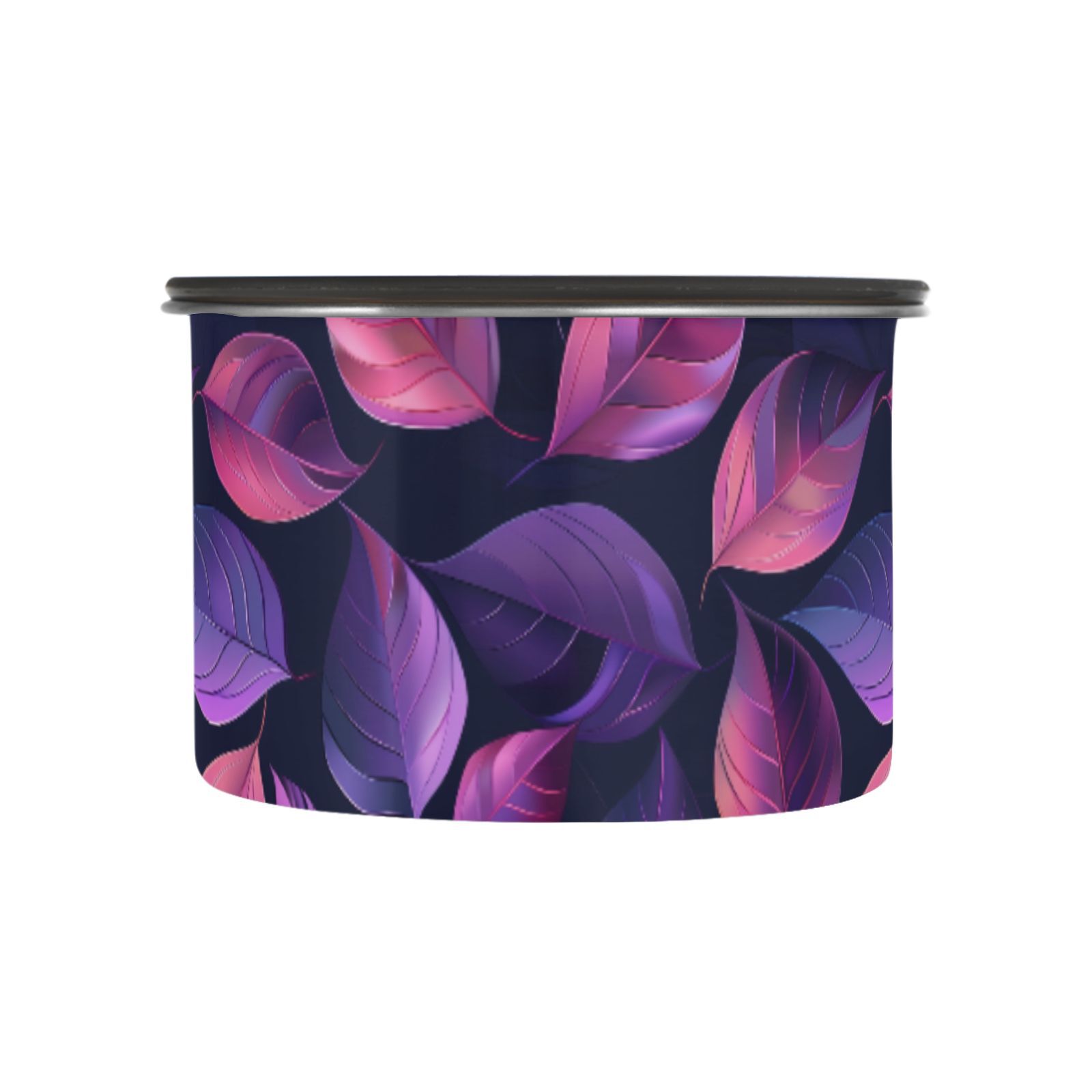 Abstract Gradient Leaves Airtight Coffee Bean Canister 30oz Food Storage Containers with Lids For Gournd, Tea, Sugar, Flour, Rice, Cereal, Candy Cookie Jar