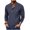 Dark Blue#1, variant on SuTry Men's Solid Color Hoodless Sweatshirt with Drawstring Long Sleeves with Ribbed Cuffs Two Front Pockets Partial Button Blouses(Black,L)