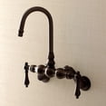 thumbnail image 3 of Kingston Brass Wall-Mount Clawfoot Tub Faucets With Oil Rubbed Bronze AE81T5, 3 of 5