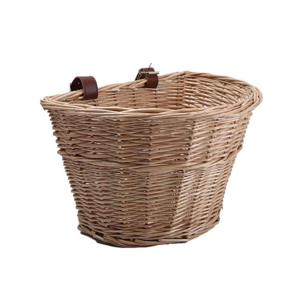 Wicker Bike Basket Front Cargo for Women and Men, Fits Most Bikes, Beach Cruiser, Stationary