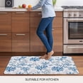 thumbnail image 5 of Coastal Coral Doormat Outdoor Entrance 18"x30", Blue Grey Ocean Marine Plant Summer Fish Absorb Moisture Dirt Door Mats, Non-Slip Rubber Backing Floor Mats Indoor, Low-Profile Front Door Rugs, 5 of 9