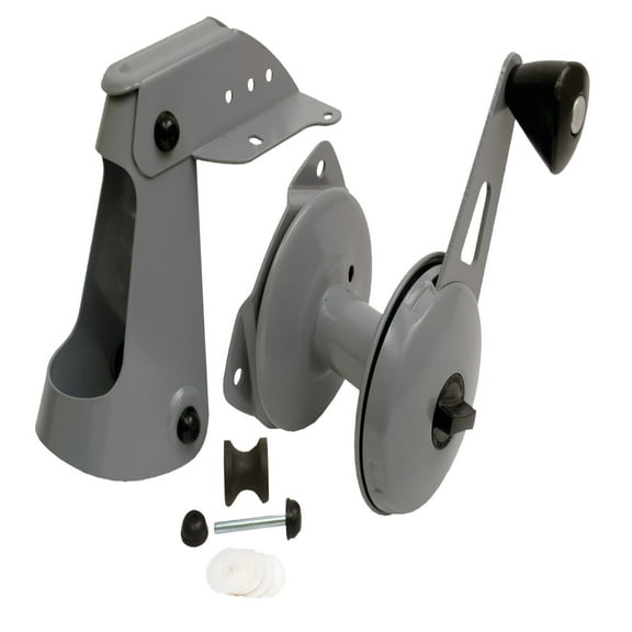 Attwood 13710-4 Anchor Lift System, Lifts and Drops Anchor, Heavy-Gauge Steel, Self-Lubricating Nylon Wheels