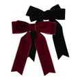 1PC Velvet Hair Bows Hair Clip Black Red Hair Ribbon Clips Ponytail