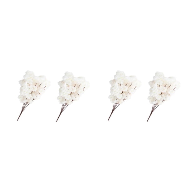 Toystoory 2 piezas de ramo de flores de seda de flor de cerezo artificial boda blanco Blanco 2piezas
