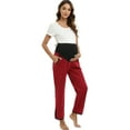 thumbnail image 3 of WBQ Maternity Pants for Women Maternity Yoga Pregnancy Pants with Pockets Soft Adjustable Belt Joggers Lounge Bottoms S-XXL, 3 of 6