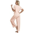 thumbnail image 6 of DAKIMOE Womens Pajama Sets Pajamas for Women Set Capri Sleepwear Short Sleeve Two-Piece Pjs Tops & Long Pants Casual Prints Lounge Sets for Women S-2XL, 6 of 8