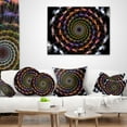 thumbnail image 3 of Designart Multicolor Abstract Spiral Flower - Abstract Throw Pillow - 16x16, 3 of 4