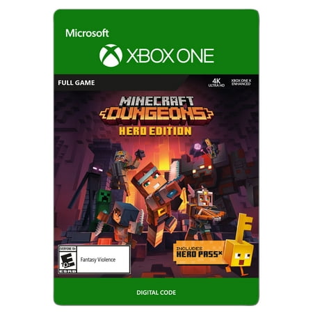 Minecraft Dungeons: Hero Edition,Microsoft, Xbox [Digital (Best Xbox One Games For Christmas)