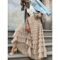 thumbnail image 2 of Women'S Long Maxi Tulle Skirts A Line Ruffle High Waisted Tiered Layered Mesh Tutu Skirt Petticoat  XL, 2 of 6