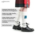 thumbnail image 3 of Calcetines estilo kilt estilo Piper lavables a máquina de Claymore Imports. Los mejores calcetines escoceses para hombre, blancos (talla pequeña = 4-7)., 3 of 7