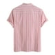 thumbnail image 5 of Eres Más Que una Camisa de Puntuación de Prueba, Impresión de Rayas de Botón Casual de los Hombres, Camisa de Blusa de Manga Corta, 5 of 6