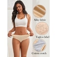 thumbnail image 2 of GaaiKei Womens Hipster Underwear Mid Rise No Show Briefs Soft Stretch Breathable Ladies Panties 6 Pack, Size 7, 2 of 6