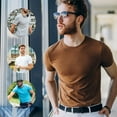 thumbnail image 3 of Mens Crew Neck Short Sleeve Cotton Tall Tshirts Casual Summer Lightweight T Shirt Red LT, 3 of 5