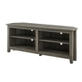 thumbnail image 3 of Woven Paths Transitional Corner TV Stand for TVs up to 65", Grey Wash, 3 of 8