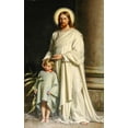 thumbnail image 2 of Bloch, Carl 10x14 White Modern Wood Framed Museum Art Print Titled - Christ and Child, 2 of 4