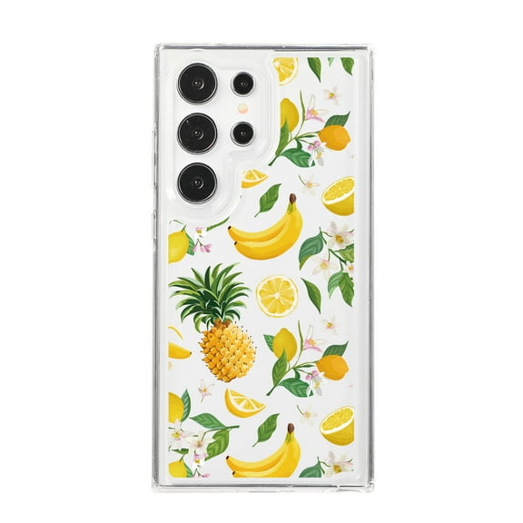 Allytech Shockproof Case for Samsung Galaxy S22 Ultra - Camera & Screen Protection - Ultra Thin & Lightweight - Fashion Fruit Pattern - All Around Cushion Protective Case - Pineapple